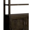Industriální stylová designová knihovna z masivu M-Industrial