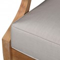 Luxusní zahradní křeslo Woodhaven se sklopnými područkami a čalouněnými polštáři 78 cm hnědobéžová barva