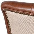 Jídelní židle CHESTERFIELD z pravé kůže 98cm