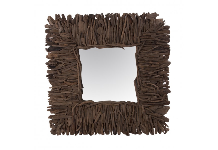 Designové čtvercové zrcadlo NATURAL 100x100cm