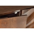 Designová barová masivní dvoudveřová skříňka Viento v art deco stylu v hnědé barvě 120 cm