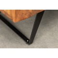 Designová barová masivní dvoudveřová skříňka Viento v art deco stylu v hnědé barvě 120 cm