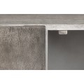 Designová art deco masivní dvoudveřová barová skříňka Viento v šedé barvě s černými kovovými nožičkami 120 cm