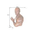 Stylová nástěnná dekorace Stěna v rustikálním stylu v podobě mužské busty z masivu v hnědé barvě 60 cm