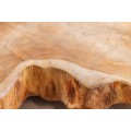 Designový industriální lustr Hypnotic s prvkem z hnědého masivního dřeva longan a třemi visícími žárovkami 80 cm