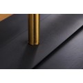 Designová moderní stolní lampa Rousilique s béžovým stínítkem a černou kovovou podstavou s prvkem z naplaveného dřeva 62 cm