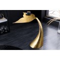 Designový glamour příruční stolek Klimt zlaté barvy ve tvaru ocasu velryby z kovu 65 cm
