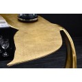 Designový glamour příruční stolek Klimt zlaté barvy ve tvaru ocasu velryby z kovu 65 cm