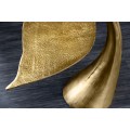Designový glamour příruční stolek Klimt zlaté barvy ve tvaru ocasu velryby z kovu 65 cm