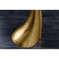 Designový glamour příruční stolek Klimt zlaté barvy ve tvaru ocasu velryby z kovu 65 cm
