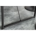 Moderní industriální černý barový stůl Industria Marble s kovovou podstavou a vrchní deskou s mramorovým designem 105 cm