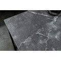 Stylov&yacute; industri&aacute;ln&iacute; čtvercov&yacute; př&iacute;ručn&iacute; stolek Architect s antracitov&yacute;m mramorov&yacute;m designem a kovovou matnou konstrukc&iacute; 40cm