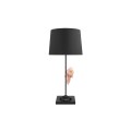 Designová stolní lampa Parrot s dekorativním doplňkem v podobě růžového papouška se čtvercovou podstavou