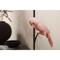 Designová stolní lampa Parrot se čtvercovou podstavou a dekorací v podobě růžového papouška 75 cm