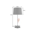 Designová stolní lampa Parrot se čtvercovou podstavou a dekorací v podobě růžového papouška 75 cm