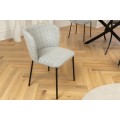 Designov&aacute; retro boucle j&iacute;deln&iacute; židle Olive v zelen&eacute; barvě s čern&yacute;mi nožičkami 75 cm