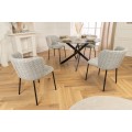 Designov&aacute; retro boucle j&iacute;deln&iacute; židle Olive v zelen&eacute; barvě s čern&yacute;mi nožičkami 75 cm