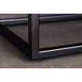 Designová dvoudveřová obdélníková masivní industriální barová skříňka Cumbria v hnědé barvě s reliéfním vyřezáváním 120 cm