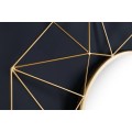 Stylov&eacute; art deco n&aacute;stěnn&eacute; kulat&eacute; zrcadlo Diamont se zlat&yacute;m r&aacute;mem s diamantov&yacute;m vzorem 80 cm