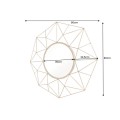 Stylov&eacute; art deco n&aacute;stěnn&eacute; kulat&eacute; zrcadlo Diamont se zlat&yacute;m r&aacute;mem s diamantov&yacute;m vzorem 80 cm