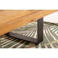 Designový obdélníkový industriální konferenční stolek Steele Craft z masivního mangového dřeva v hnědé barvě 100 cm
