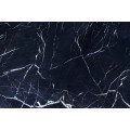 Stylový konferenční stolek Stone v černé barvě v atypickém tvaru s mramorovým designem z kovu 76 cm