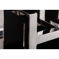 Designový glamour kovový stříbrný svícen Flames s pěti držáky na svíčky 51 cm