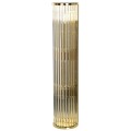 Art deco válcová nástěnná lampa Messy z křišťálu s žebrovaným strukturovaným povrchem ve zlaté barvě