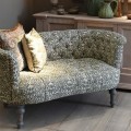 Luxusní zeleno bílá orientální bavlněná dvoumístná sedačka Samie s potahem s paisley vzorem 154 cm