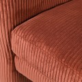 Designové moderní čalouněné klubové křeslo Egunsentia s celoplošným kordovým potahem v cihlové červené barvě 74 cm