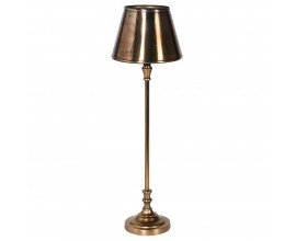 VIntage industrialna vysoká mosazná noční lampa Selon z kovu s kuželovým kovovým stínítkem