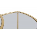 Designová glamour geometrická sada příručních stolků Geometrica se skleněnou deskou a zlatým kovovým rámem 50 cm