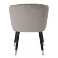 Designov&aacute; glamour j&iacute;deln&iacute; židle Aurelle s potahem v &scaron;ed&eacute; barvě se zlat&yacute;m pro&scaron;&iacute;v&aacute;n&iacute;m 78 cm