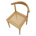 Designov&aacute; venkovsk&aacute; j&iacute;deln&iacute; hněd&aacute; židle Noelle z kaučukov&eacute;ho dřeva s v&iacute;deňsk&yacute;m v&yacute;pletem z ratanu 78 cm