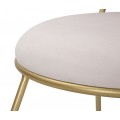 Designová glamour jídelní židle Amorattia s růžovým sametovým potahem a zlatou konstrukcí s opěrkou ve tvaru srdce 80 cm