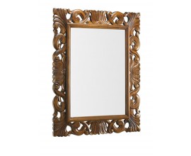 Zámecké nástěnné zrcadlo M-VINTAGE v hnědé barvě 110cm