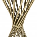 Art deco příruční stolek Elizia se zlatou kovovou konstrukcí a kulatou zrcadlovou deskou se spirálovým designem 70 cm