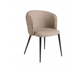 Luxusní moderní jídelní židle Forma Moderna ve světle hnědé barvě se zřaseným designem na zadní straně 77 cm