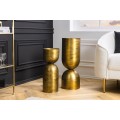 Art deco kovový zlatý kulatý podstavec na květiny Sola ve tvaru přesýpacích hodin 69 cm
