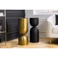 Art deco kovový zlatý kulatý podstavec na květiny Sola ve tvaru přesýpacích hodin 69 cm