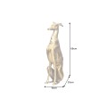 Art deco designová kovová zlatá socha psa Nartas v sedací poloze 69 cm