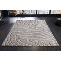 Designový moderní obdélníkový koberec Flow v šedé barvě s abstraktním vzorem 240 cm