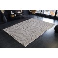 Designový moderní obdélníkový koberec Flow v šedé barvě s abstraktním vzorem 240 cm