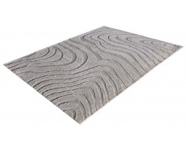 Designový moderní obdélníkový koberec Flow v šedé barvě s abstraktním vzorem 240 cm