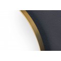 Designové glamour kulaté nástěnné zrcadlo Keening s kovovým zlatým rámem 50 cm
