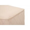 Art deco čalouněná pětiúhelníková růžová kožená taburetka Glamia Tapisé s kosočtvercovým vzorem a zlatým detailem 38 cm