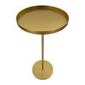 Art deco vysoký kulatý kovový zlatý příruční stolek Relia s lesklým hladkým povrchem 100 cm