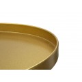 Art deco vysoký kulatý kovový zlatý příruční stolek Relia s lesklým hladkým povrchem 100 cm