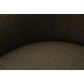 Modern&iacute; klubov&eacute; čalouněn&eacute; otočn&eacute; textiln&iacute; křeslo Merlon v tmavě zelen&eacute; barvě s b&iacute;l&yacute;m pro&scaron;&iacute;van&yacute;m pasem 83 cm
