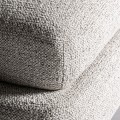 Luxusní atypické industriální šedé křeslo Bilod s hnědým obdélníkovým polštářem a kovovou černou konstrukcí 88 cm